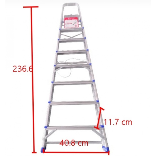 HUMMER บันไดอลูมิเนียมมีมือจับ 8 ขั้น รุ่น LJG308D