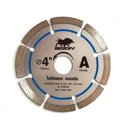 BISON ใบตัดเพชรแบบแห้ง 4 นิ้ว ตัดแห้ง รุ่น DTSB238