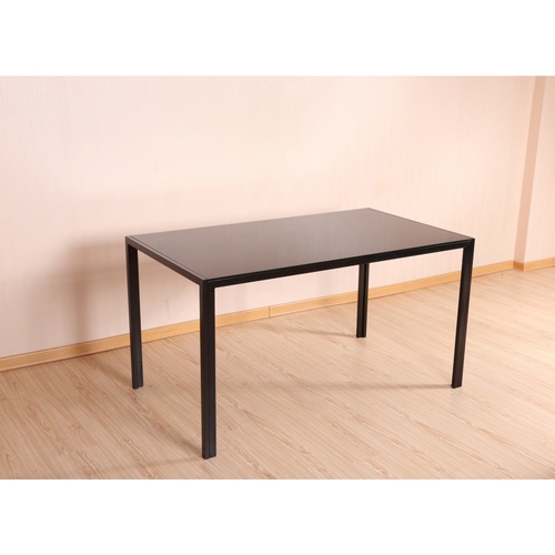 DELICATO ชุดโต๊ะอาหาร 6 ที่นั่ง รุ่น D02082 โต๊ะ : 140X80X75 ซม. เก้าอี้ : 41X49X98 ซม. สีดำ (1/2) 