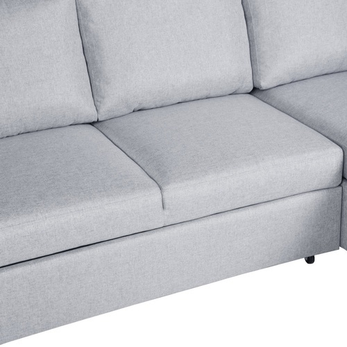 PULITO โซฟาเบดเข้ามุมมีที่เก็บของ IVAR สีเทา (1/2)