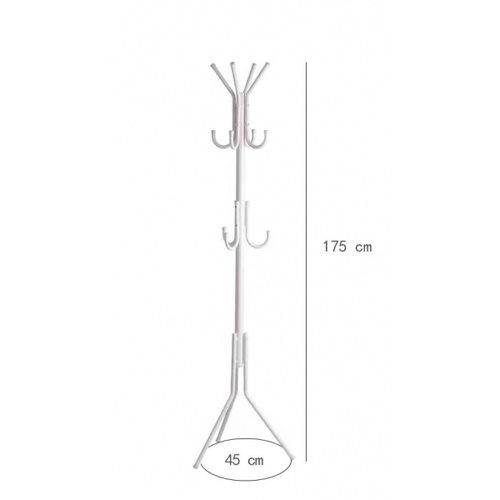 SAKU ที่แขวนหมวกและเสื้อ 3 ชั้น รุ่น JD01 ขนาด 45×45×175ซม. สีขาว