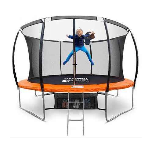 4TEM แทรมโพลีน ขนาด 12 ฟุต รุ่น SD-12FT-4D สีดำ-ส้ม รองรับน้ำหนักสูงสุด 150กก.  