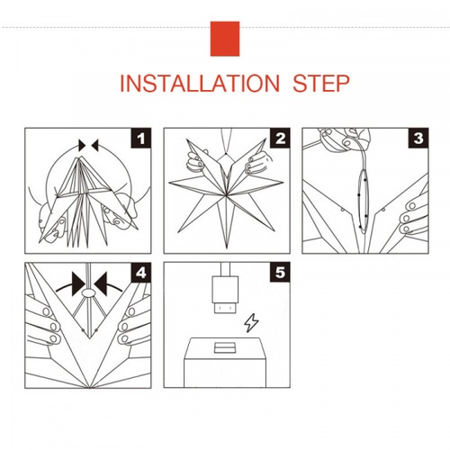 COZY ไฟประดับตกแต่งคริสต์มาส  ขนาด 30×30ซม. รุ่น SY07 สีขาว