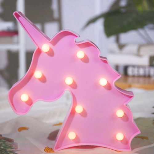 COZY LEDไฟตกแต่งรูปหัวยูนิคอร์น ขนาด 25×31×3 ซม.  รุ่น FM12 สีชมพู 