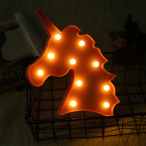COZY LEDไฟตกแต่งรูปหัวยูนิคอร์น ขนาด 25×31×3 ซม.  รุ่น FM12 สีชมพู 