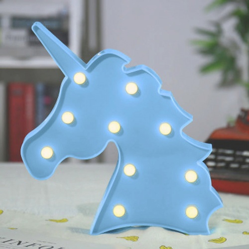 COZY LEDไฟตกแต่งรูปหัวยูนิคอร์น ขนาด 25×31×3 ซม.  รุ่น FM12-BL สีฟ้า 