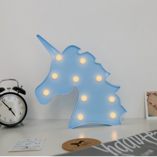 COZY LEDไฟตกแต่งรูปหัวยูนิคอร์น ขนาด 25×31×3 ซม.  รุ่น FM12-BL สีฟ้า 