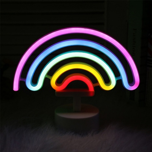 COZY LEDไฟนีออนรูปสายรุ้ง  ขนาด 24.5×28.5×8.5 ซม.  รุ่น ST-13 คละสี