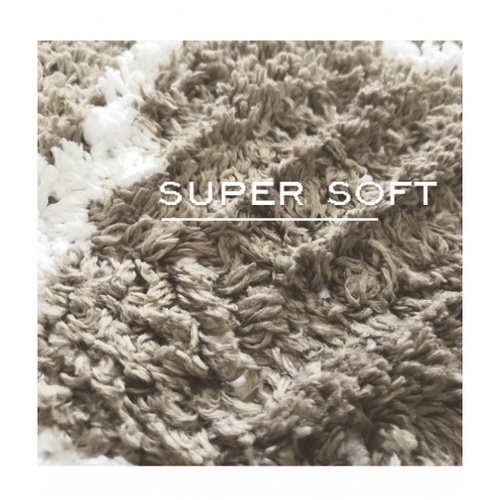 COZY พรมเช็ดเท้า 40×60×1.5cm. รุ่น JHX-21 สีน้ำตาล 