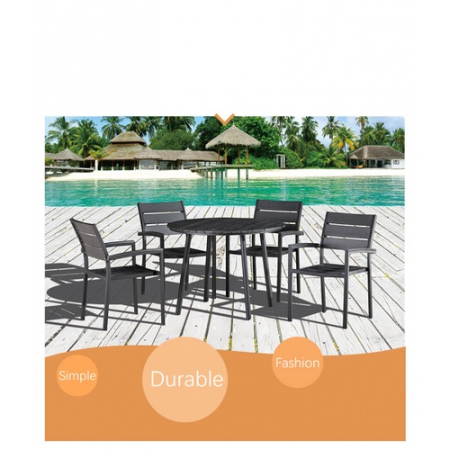  Delicatoโต๊ะสนาม ขนาด 100×100×74ซม. (เฉพาะโต๊ะ) รุ่น HB11สีดำ