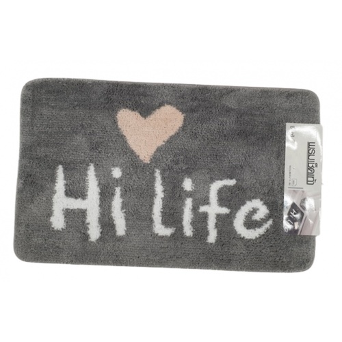 COZY พรมเช็ดเท้าขนนุ่ม HI-LIFE 50×80×1.5ซม. สีเทาเข้ม