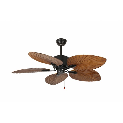 EILON พัดลมเพดานหรูหรา 5 ใบพัด 52 มีโซ่ดึง รุ่น 48DY-504WN-1L สีไม้เข้ม