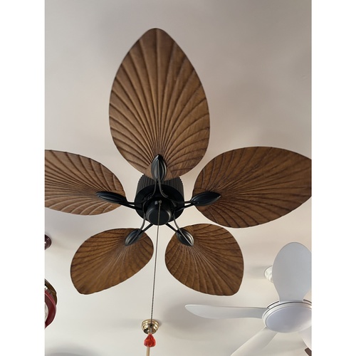 EILON พัดลมเพดานหรูหรา 5 ใบพัด 52 มีโซ่ดึง รุ่น 48DY-504WN-1L สีไม้เข้ม