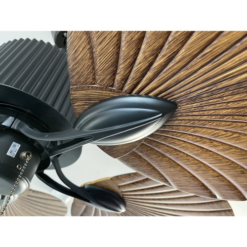 EILON พัดลมเพดานหรูหรา 5 ใบพัด 52 มีโซ่ดึง รุ่น 48DY-504WN-1L สีไม้เข้ม