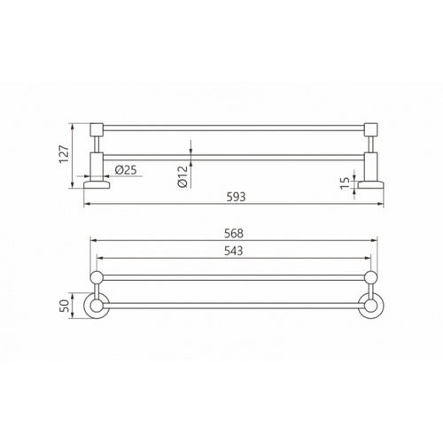 Verno ราวพาดผ้าแบบคู่ รุ่น PQS6602