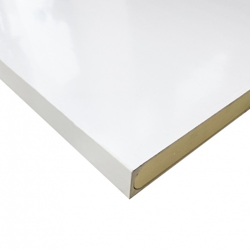 WELLINGTAN ประตู WPC รุ่น WPC-01 (สำหรับใช้ภายใน) บานทึบเซาะร่องดำ ขนาด 80x200 ซม. สีขาวมุข (ไม่เจาะลูกบิด)