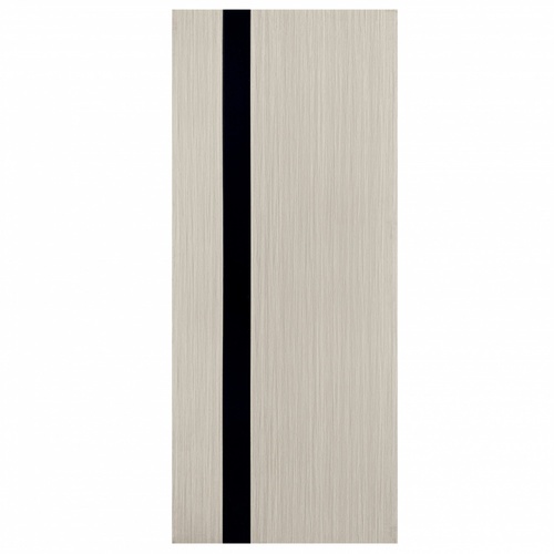 WELLINGTAN ประตู WPC รุ่น WPC-02 (สำหรับใช้ภายใน) บานทึบ ขนาด 80x200 ซม. สีGray Oak & Black (ไม่เจาะลูกบิด)