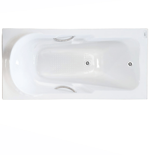 Verno อ่างอาบน้ำแบบก่อ มีมือจับ พร้อมสะดืออ่างและท่อน้ำทิ้ง รุ่น XMM-6 ขนาด 170 ซม.