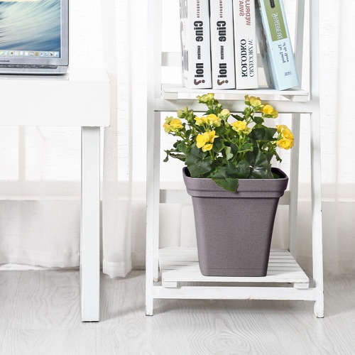 Tree  O กระถางต้นไม้ รุ่น 6PY024-GY ขนาด 25 x 25 x 24 ซม. (10นิ้ว) สีเทา