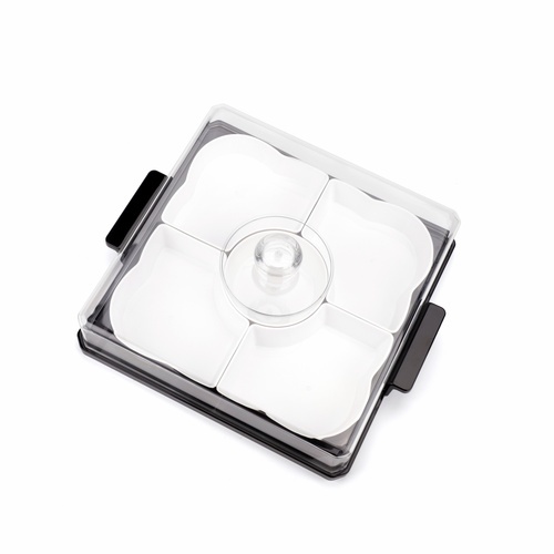 AILO จานขนมพร้อมฝาปิด 30x34x10.5ซม. METIS-04