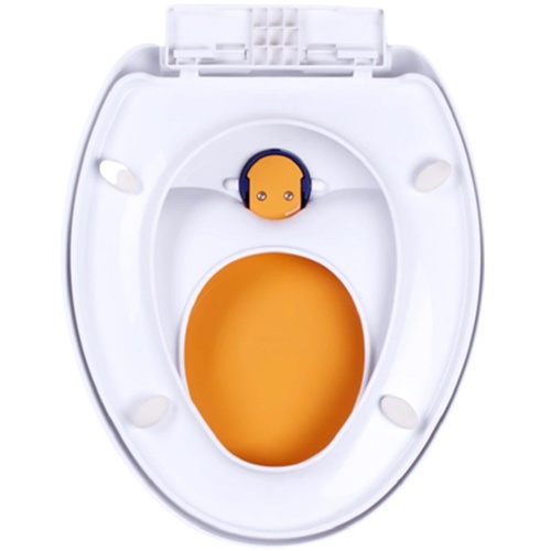 Verno ฝารองนั่ง2ชั้น V shanpe รุ่น LPF-207 สีส้ม+ขาว