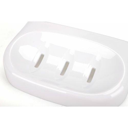 Primo ที่วางสบู่ พลาสติก รุ่น DLS001 ขนาด 13x8.7x3.3 ซม.สีขาว