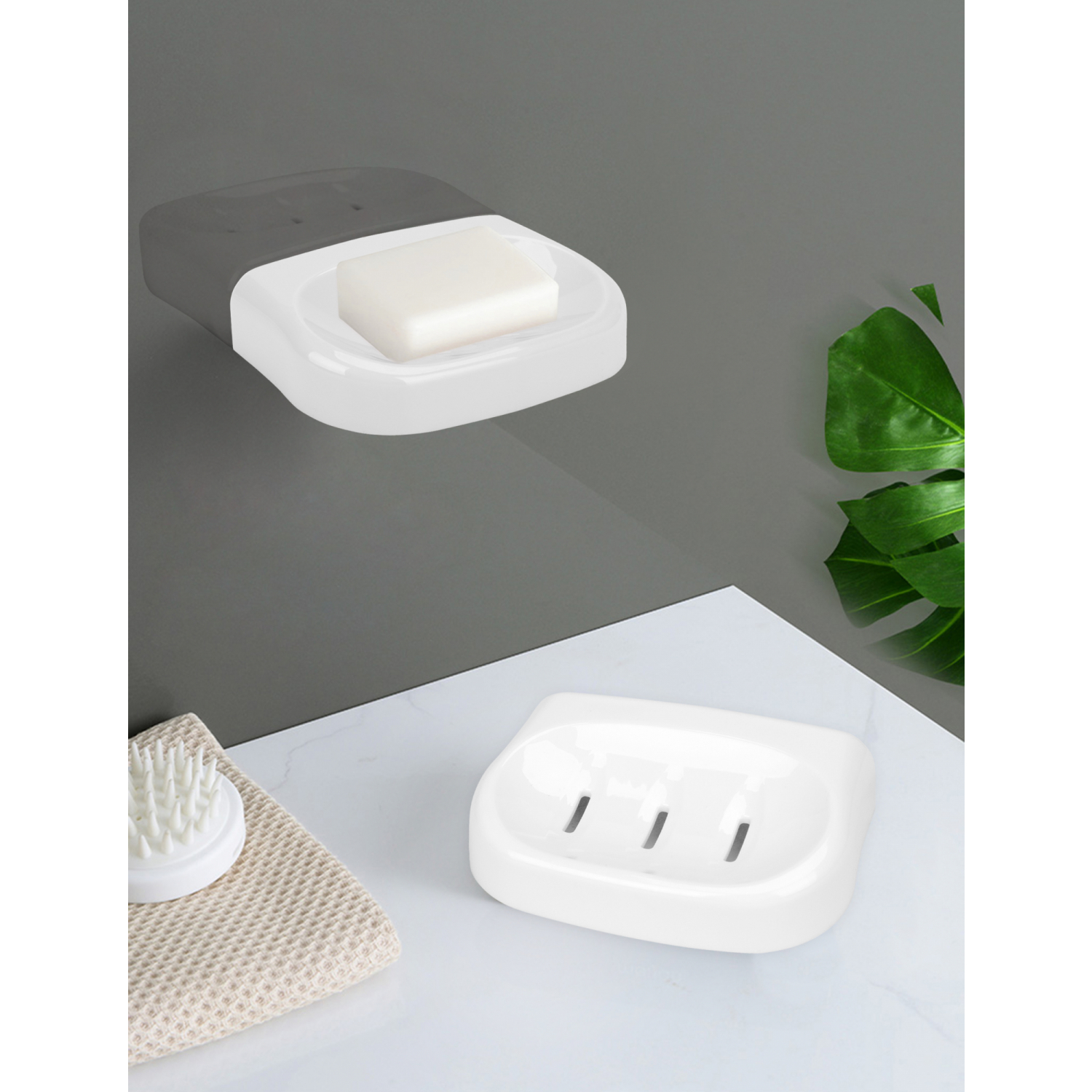 Primo ที่วางสบู่ พลาสติก รุ่น DLS001 ขนาด 13x8.7x3.3 ซม.สีขาว