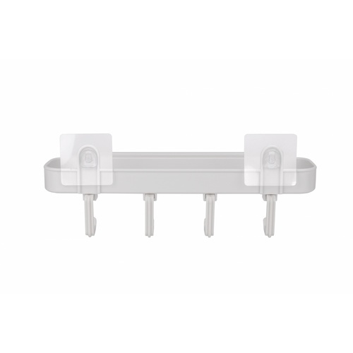 KOJI DIY ชั้นวางพร้อมตะขอติดผนัง รุ่น 2EXC008-GY ขนาด 12x31.5x8 cm. สีเทา