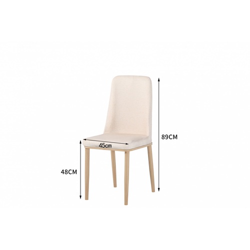 DELICATO เก้าอี้ KAYO หุ้มPU ขนาด 48x45x89ซม. สีเบจ