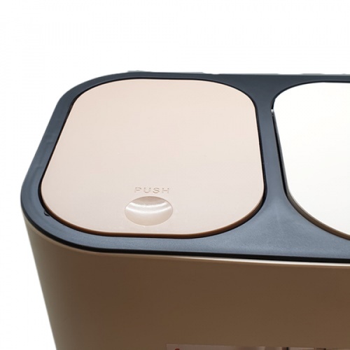 ถังขยะคู่ รุ่น ZXHL003-BE ขนาด 15L สีเบจ