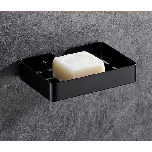 Iris ที่วางสบู่ สแตนเลส รุ่น PQS-FW3H ขนาด 13x10x2.5 ซม. สีดำ