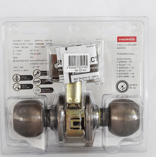 TORSTEN ลูกบิดห้องทั่วไป สเตนเลส-304 รุ่น TTJ587-K304-AC สีทองแดงรมดำ