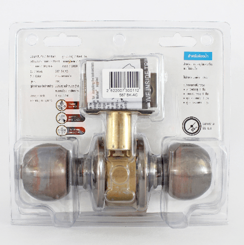 TORSTEN ลูกบิดห้องน้ำ สเตนเลส-304 รุ่น 587 BK-AC สีทองแดงรมดำ