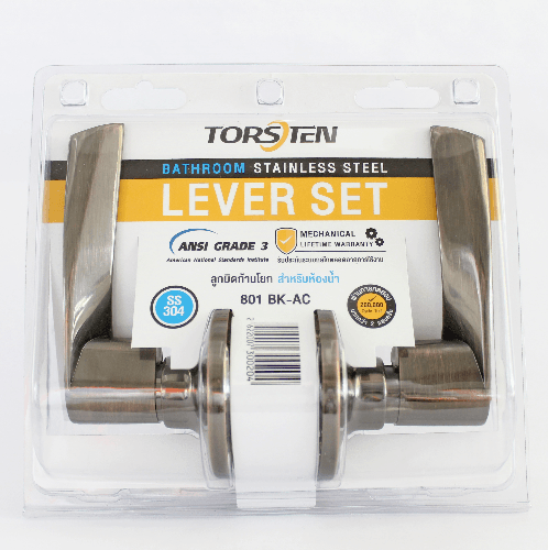 TORSTEN มือจับก้านโยกห้องน้ำ สเตนเลส-304 รุ่น TTJ801-LV304-AC สีทองแดงรมดำ