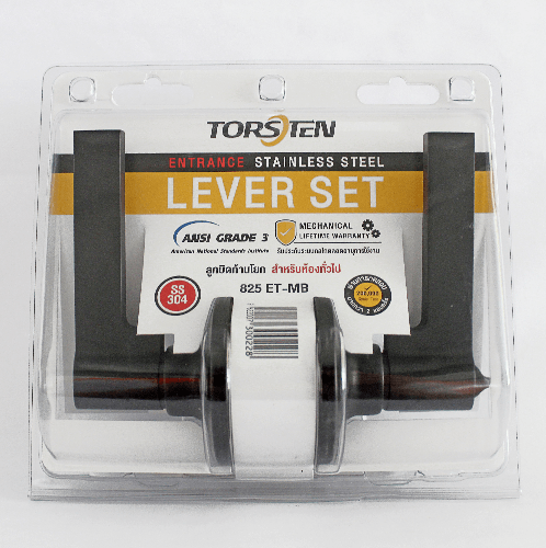 TORSTEN  ลูกบิดก้านโยกห้องทั่วไป 825 ET-MB สีดำ