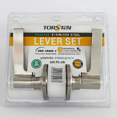 TORSTEN มือจับก้านโยกทางผ่าน รุ่น 825 PS-SN สีซาตินนิเกิล