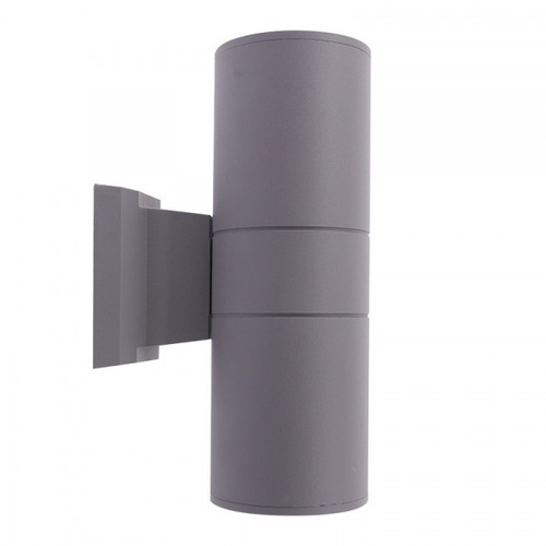 EILON โคมไฟติดผนังโมเดิร์น ทรงกระบอกกลม 2*E27 สูง 300mm IP65 รุ่น MVW002G สีเทา