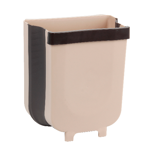 ICLEAN ถังขยะแขวนพับเก็บได้ 9 ลิตร รุ่น 5068-BR สีน้ำตาล