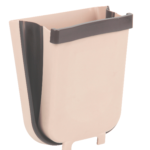 ICLEAN ถังขยะแขวนพับเก็บได้ 9 ลิตร รุ่น 5068-BR สีน้ำตาล