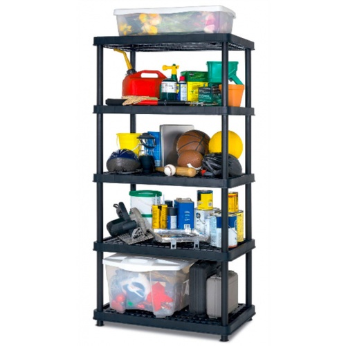 SAKU ชั้นวางของอเนกประสงค์ 5 ชั้น รุ่น TG59940S5 ขนาด 90x44x184 cm. สีดำ