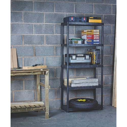 SAKU ชั้นวางของอเนกประสงค์ 5 ชั้น รุ่น TG59940S5 ขนาด 90x44x184 cm. สีดำ