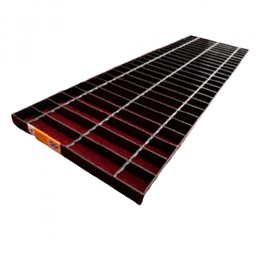ปืนใหญ่ ตะแกรงรางน้ำพ่นสี ขนาด 25x100x2.5ซม.หนา 3มม. สีดำ