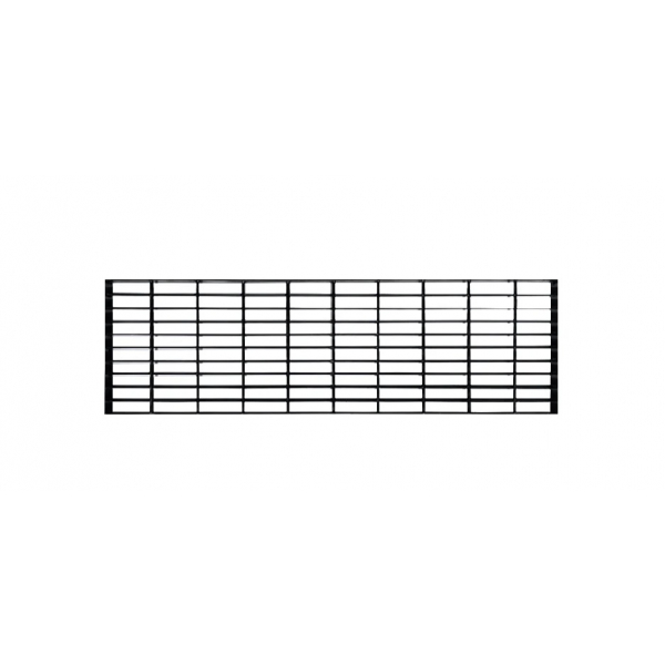 ปืนใหญ่ ตะแกรงรางน้ำพ่นสี ขนาด 25x100x2.5ซม.หนา 3มม. สีดำ