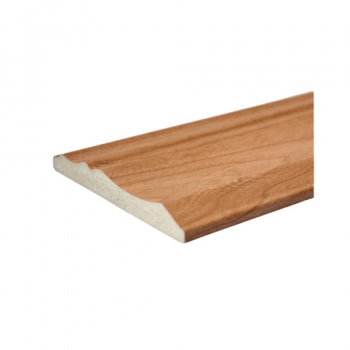 GREAT WOOD ไม้มอบ PVC  FCM-0757A (CH01) 75.5x10x2700มม. สีสัก