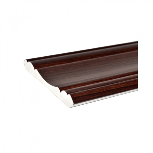 GREAT WOOD ไม้บัวบน PVC  FCR-1004A (MI01) 100x13.5x2700มม. สีวอลนัท