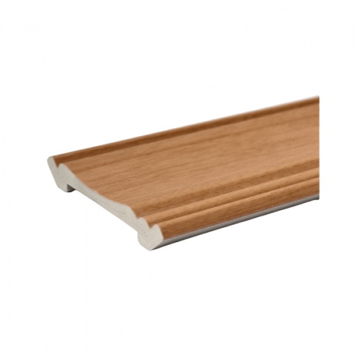GREAT WOOD ไม้บัวบน PVC  FCR-0693B (CH01) 68.5x10.57x2700มม. สีสัก
