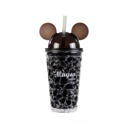 LAMAYON แก้วน้ำแข็งพลาสติก Mickey รุ่น CP11 500ML สีดำ