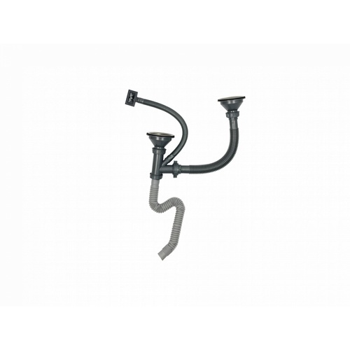 CROWN อ่างล้างจาน 2หลุมมีที่พัก 120x50x20ซม. ATHENS