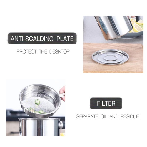 SANE หม้อกรองน้ำมันสแตนเลส 1300 มล. YURI