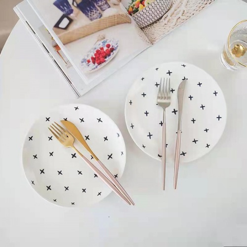 ADAMAS จานเซรามิค 8นิ้ว MILADA-04 คละลาย